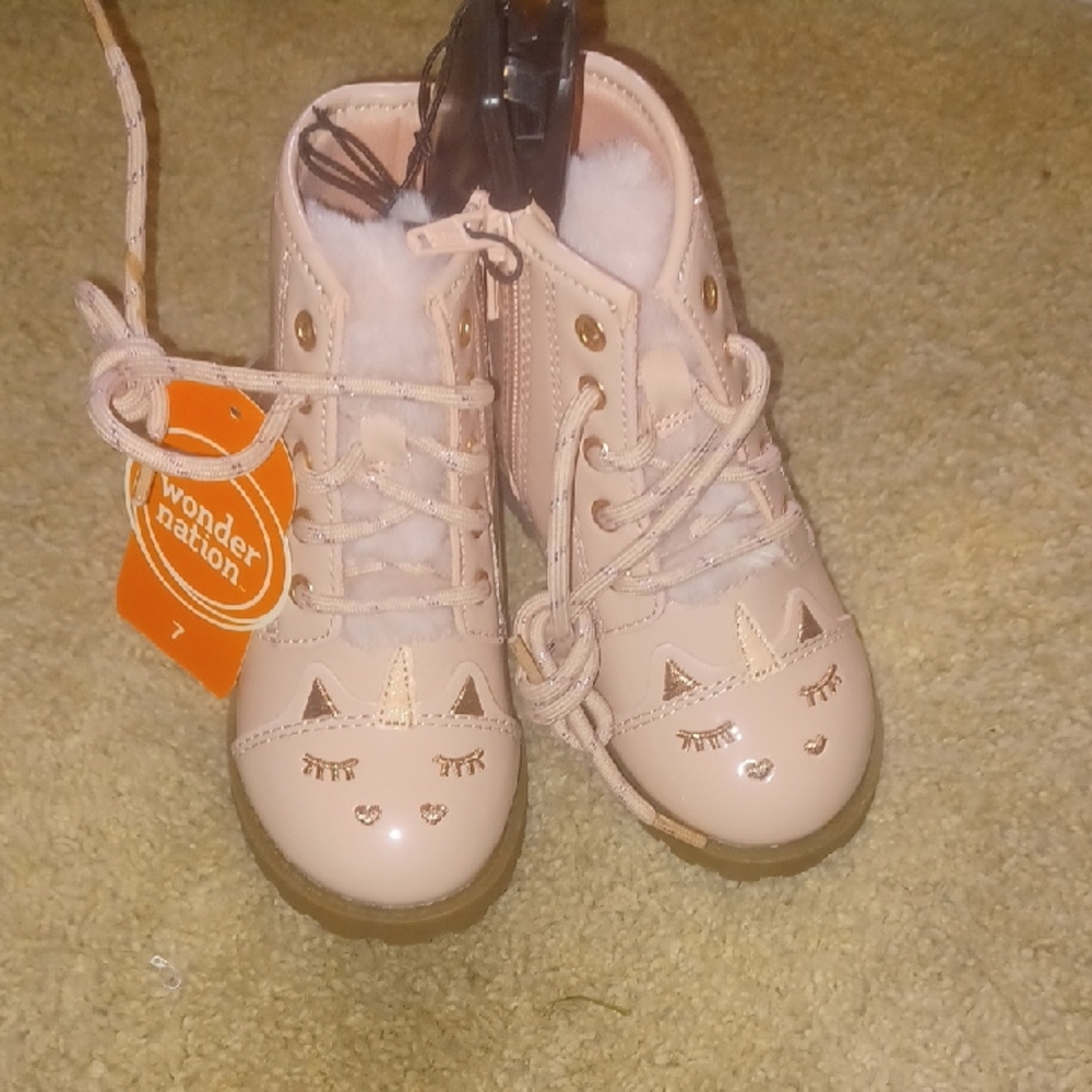 Wonder Nation Kids Pink Boots